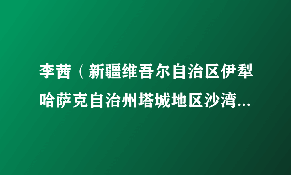 李茜（新疆维吾尔自治区伊犁哈萨克自治州塔城地区沙湾市人民检察院党组副书记、检察长）