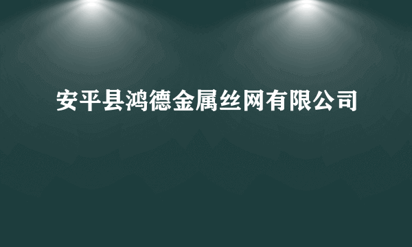 安平县鸿德金属丝网有限公司