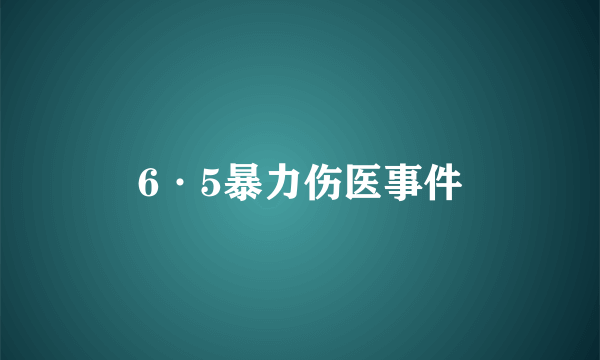 6·5暴力伤医事件