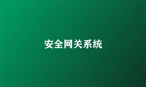 安全网关系统