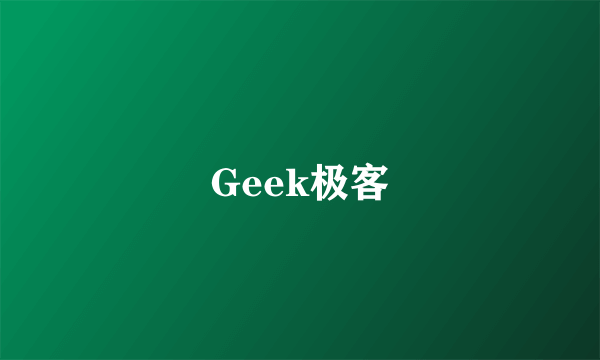 Geek极客