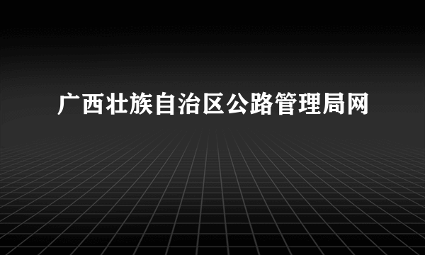 广西壮族自治区公路管理局网