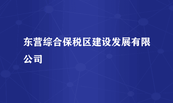 东营综合保税区建设发展有限公司