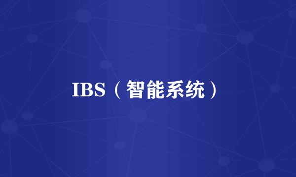 IBS（智能系统）