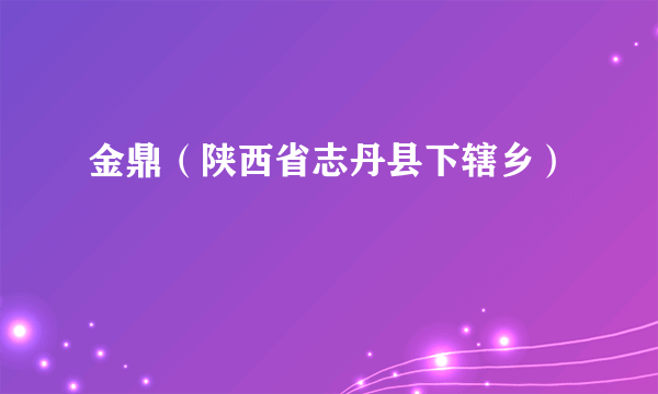 金鼎（陕西省志丹县下辖乡）