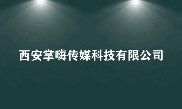 西安掌嗨传媒科技有限公司