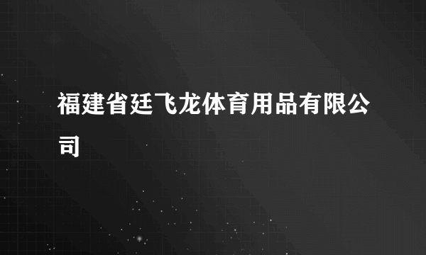 福建省廷飞龙体育用品有限公司