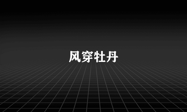 风穿牡丹