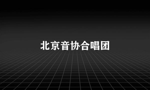 北京音协合唱团