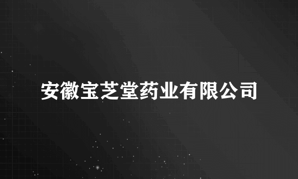 安徽宝芝堂药业有限公司