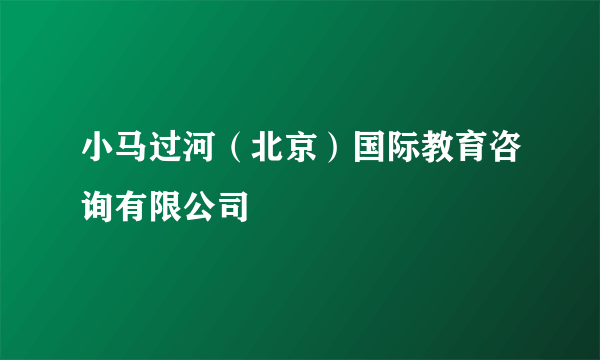 小马过河（北京）国际教育咨询有限公司