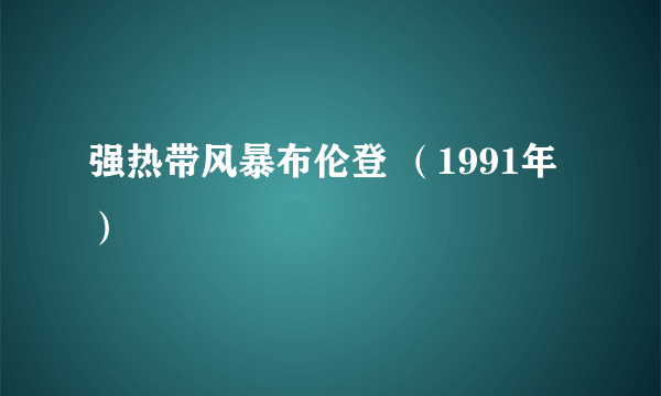 强热带风暴布伦登 （1991年）