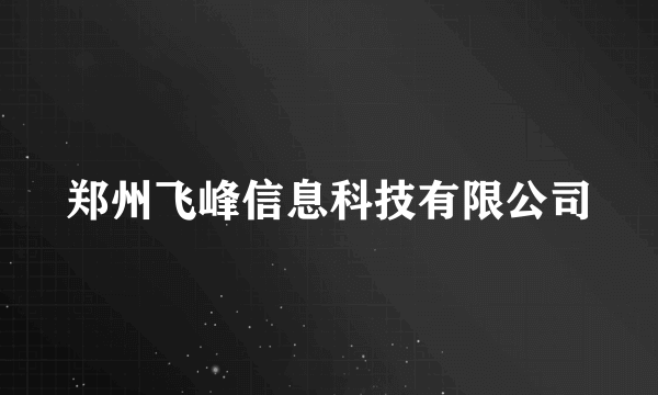 郑州飞峰信息科技有限公司