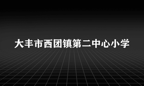 大丰市西团镇第二中心小学