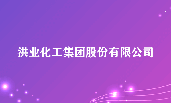 洪业化工集团股份有限公司