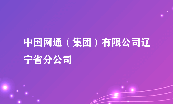 中国网通（集团）有限公司辽宁省分公司