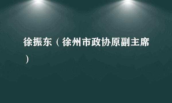 徐振东（徐州市政协原副主席）