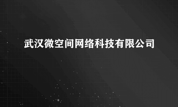 武汉微空间网络科技有限公司