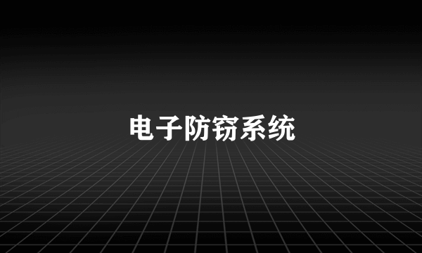 电子防窃系统