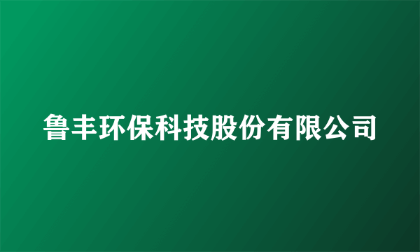 鲁丰环保科技股份有限公司