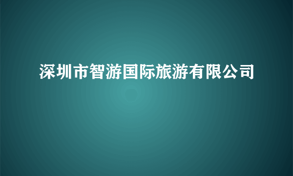 深圳市智游国际旅游有限公司