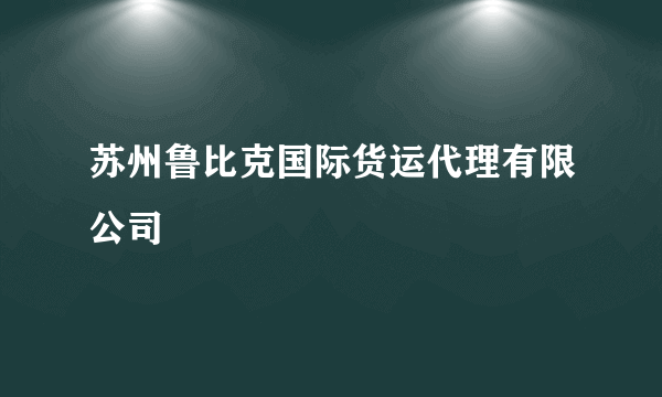 苏州鲁比克国际货运代理有限公司