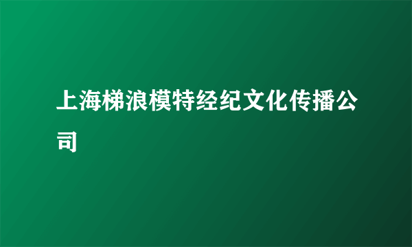 上海梯浪模特经纪文化传播公司