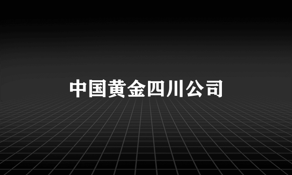 中国黄金四川公司