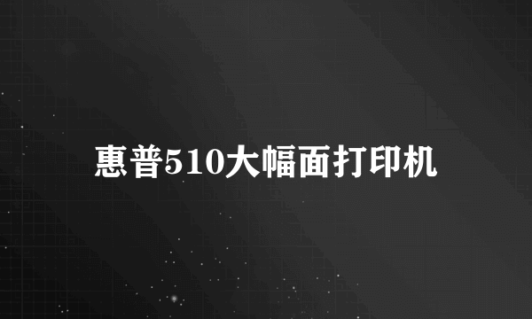 惠普510大幅面打印机