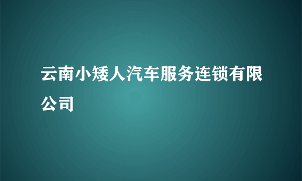 云南小矮人汽车服务连锁有限公司