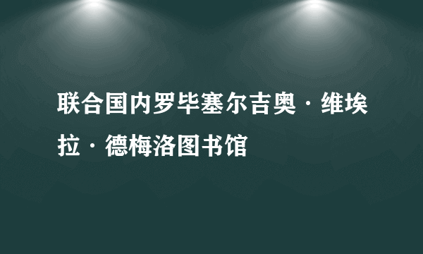 联合国内罗毕塞尔吉奥·维埃拉·德梅洛图书馆