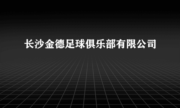 长沙金德足球俱乐部有限公司