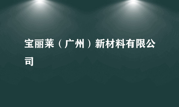 宝丽莱（广州）新材料有限公司