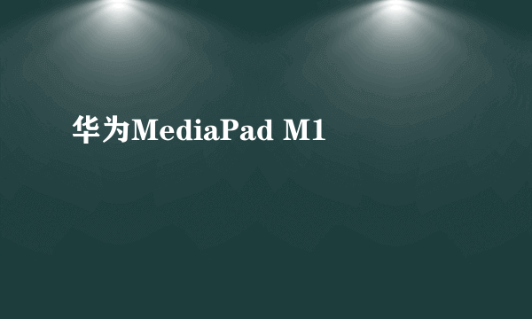 华为MediaPad M1