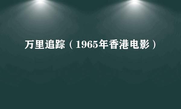 万里追踪（1965年香港电影）