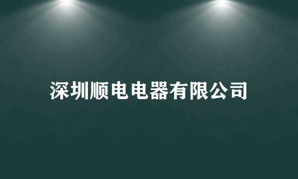 深圳顺电电器有限公司