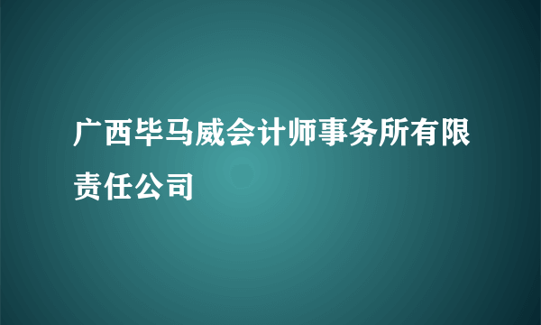 广西毕马威会计师事务所有限责任公司