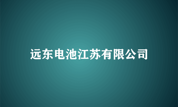 远东电池江苏有限公司