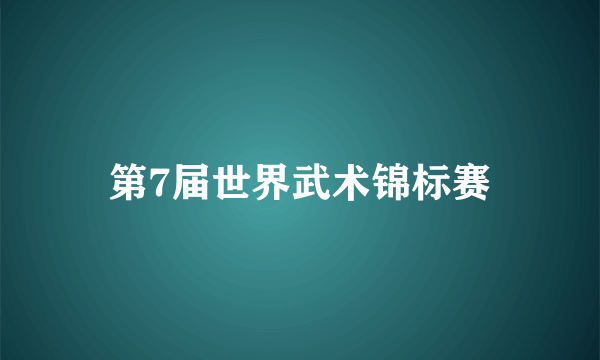 第7届世界武术锦标赛