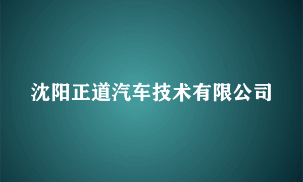 沈阳正道汽车技术有限公司