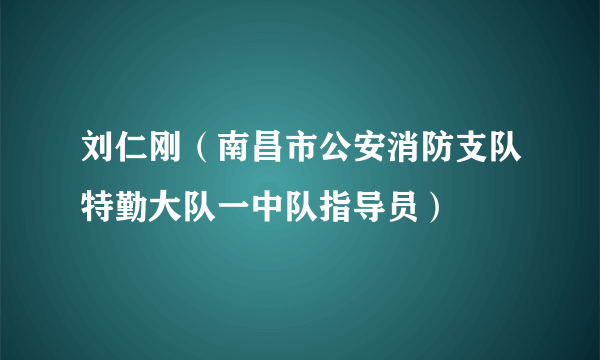 刘仁刚（南昌市公安消防支队特勤大队一中队指导员）