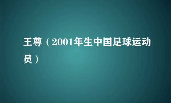 王尊（2001年生中国足球运动员）