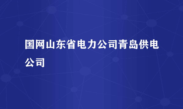 国网山东省电力公司青岛供电公司