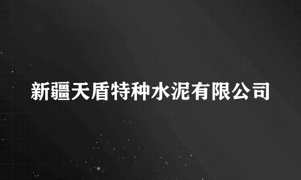 新疆天盾特种水泥有限公司