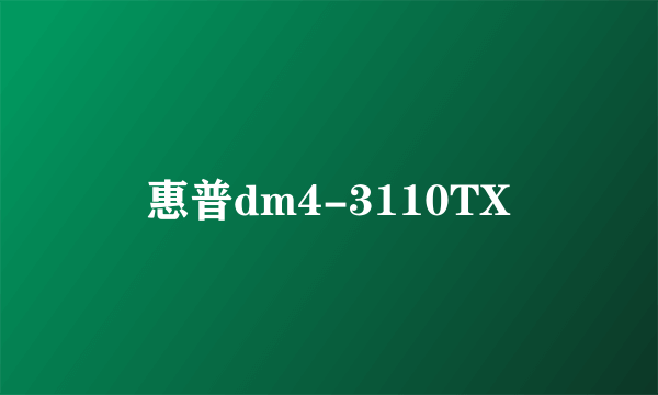 惠普dm4-3110TX