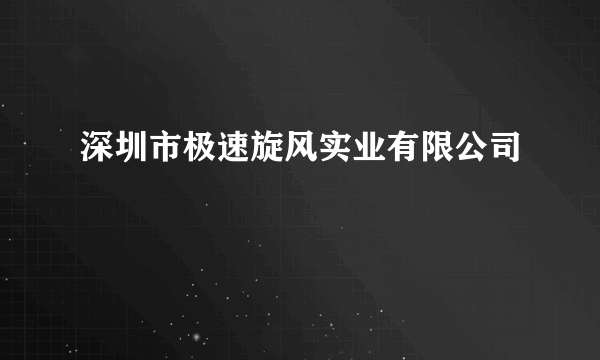 深圳市极速旋风实业有限公司