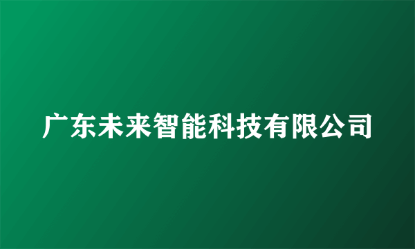 广东未来智能科技有限公司