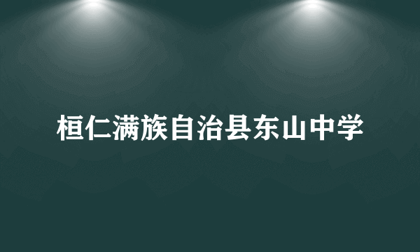 桓仁满族自治县东山中学