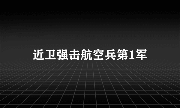 近卫强击航空兵第1军