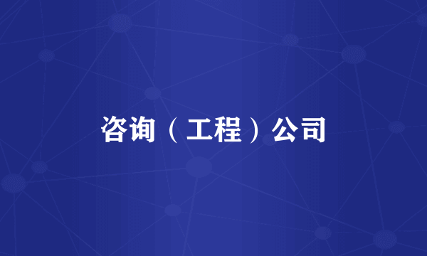 咨询（工程）公司